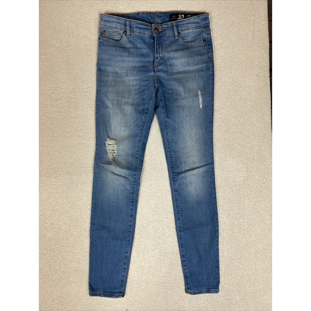 Armani Exchange Women's J02 Super Skinny Low Rise Indego Blue Size 26 R
